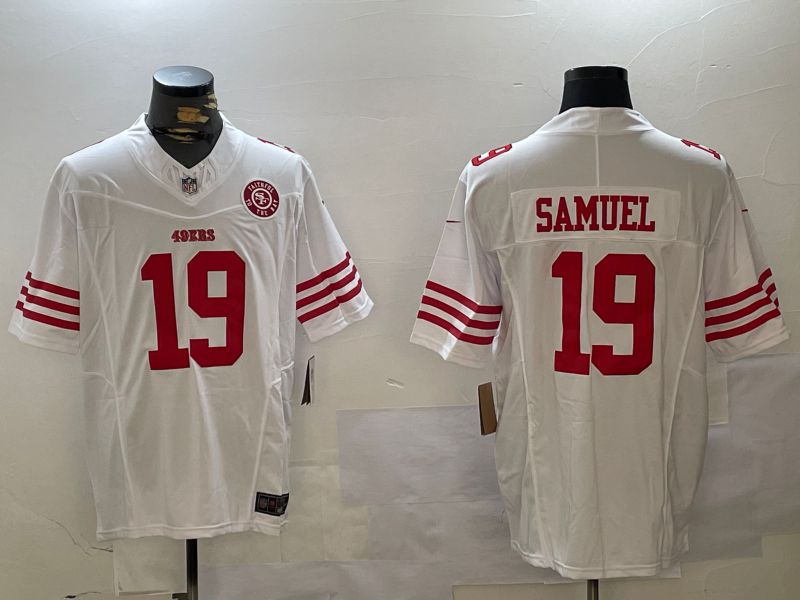 Men San Francisco 49ers 19 Samuel White three generations 2024 Nike Limited NFL Jersey style 8